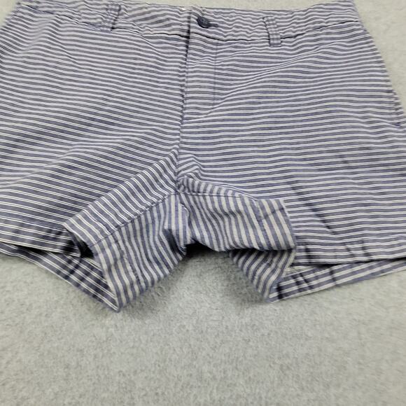 Khakis by Gap Shorts Womens Size 12 The 4" Short Blue Stripe 32" Waist - Picture 3 of 9